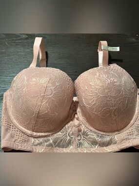 Ambrielle Blush Lace Underwire T-Shirt Bra